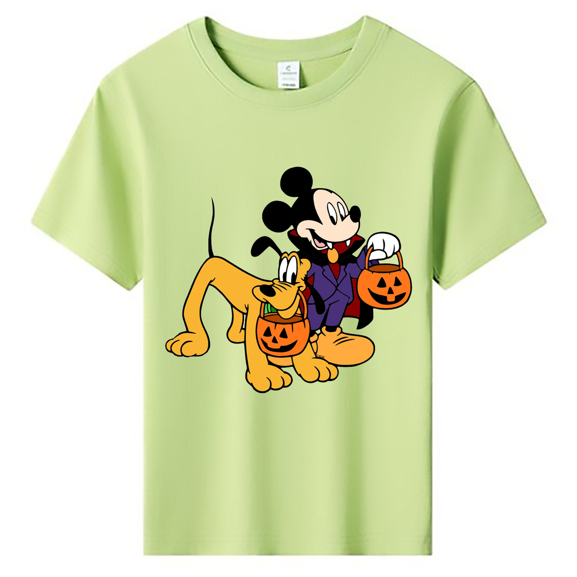 ミッキーマウス Mickey Mouse 綿100％キッズTシャツ（フロントプリント）